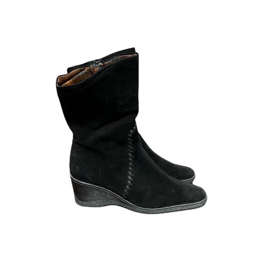 Aquatalia Black Suede Boots Size 9.5